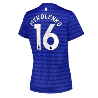 Everton Vitaliy Mykolenko #16 Maglia Gara Casa Repliche 2025-26 Donna Maniche Corte